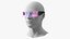 LED Cyberpunk Glasses Violet 3D model