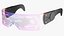 LED Cyberpunk Glasses Violet 3D model