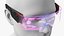 LED Cyberpunk Glasses Violet 3D model