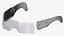 LED Cyberpunk Glasses Violet 3D model