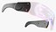 LED Cyberpunk Glasses Violet 3D model