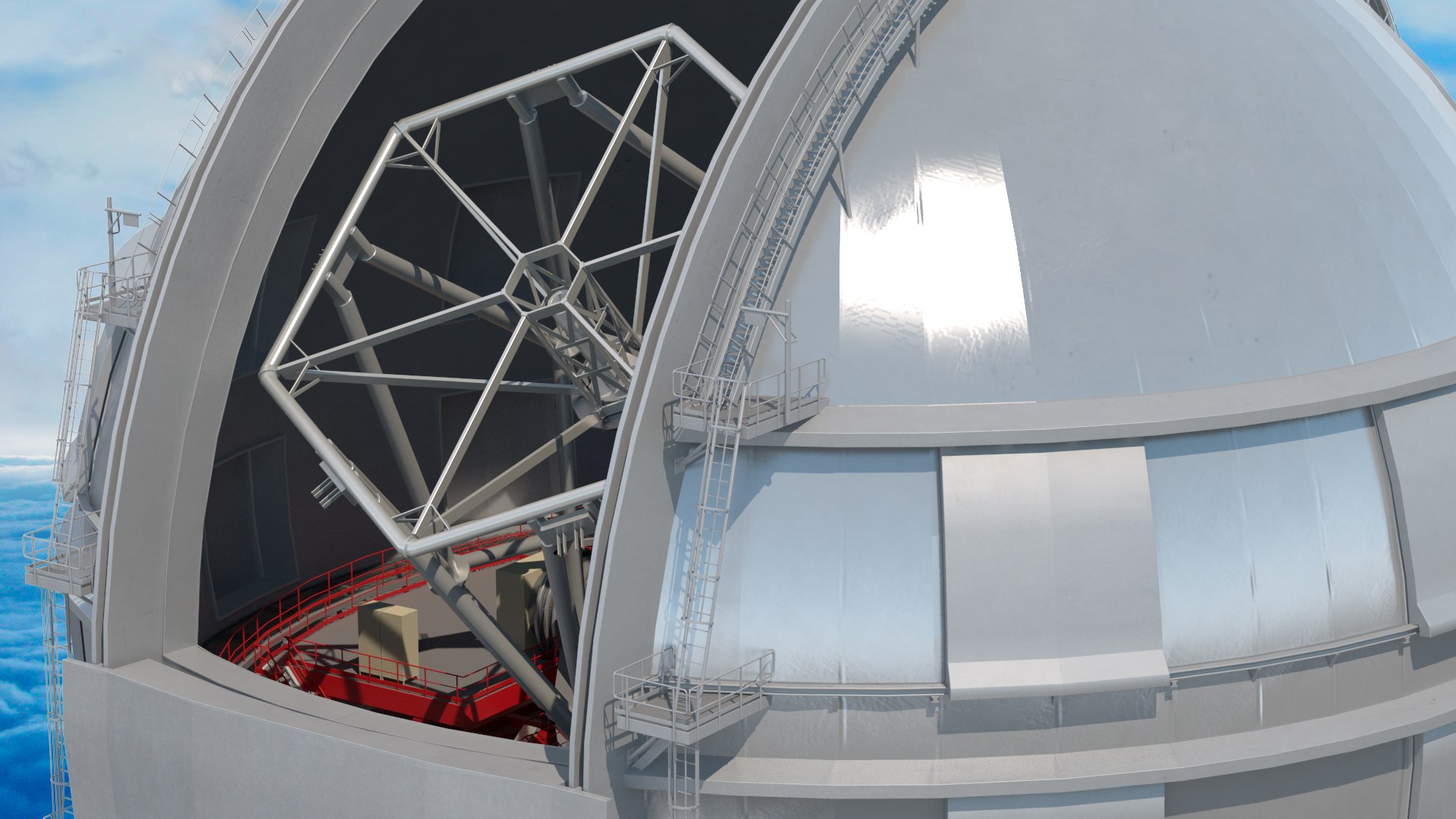 Dome telescope model - TurboSquid 1654469