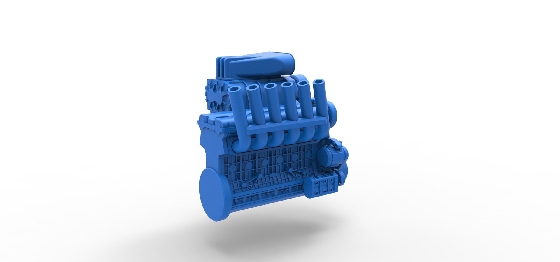 3D Diecast Supercharged Straight-six Engine Scale 1 To 25 - TurboSquid ...