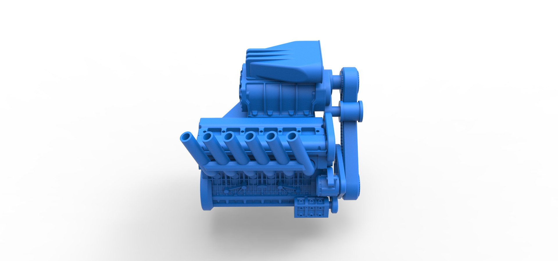3D Diecast Supercharged Straight-six Engine Scale 1 To 25 - TurboSquid ...