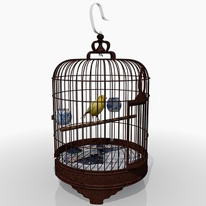 3ds max chinese bird cage canary