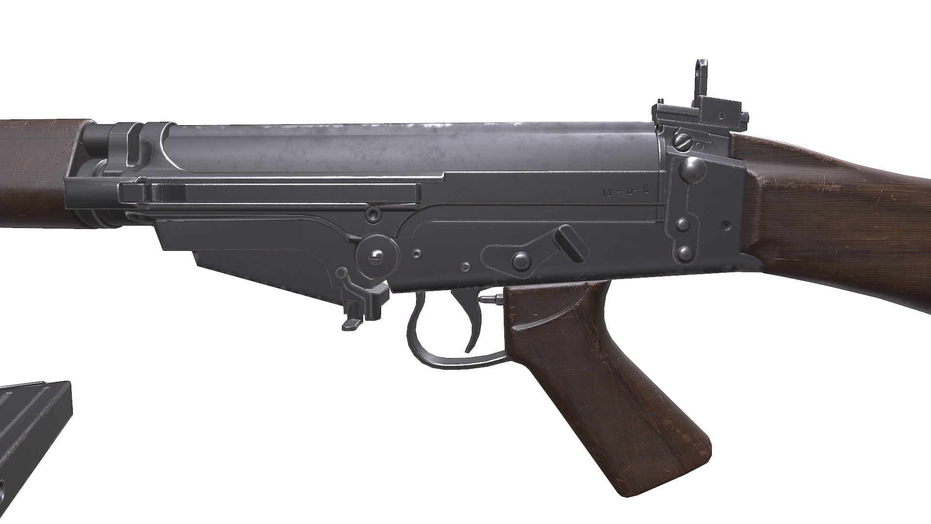 L1A1 SLR Self-Loading Rifle Low-poly PBR Model - TurboSquid 2077786