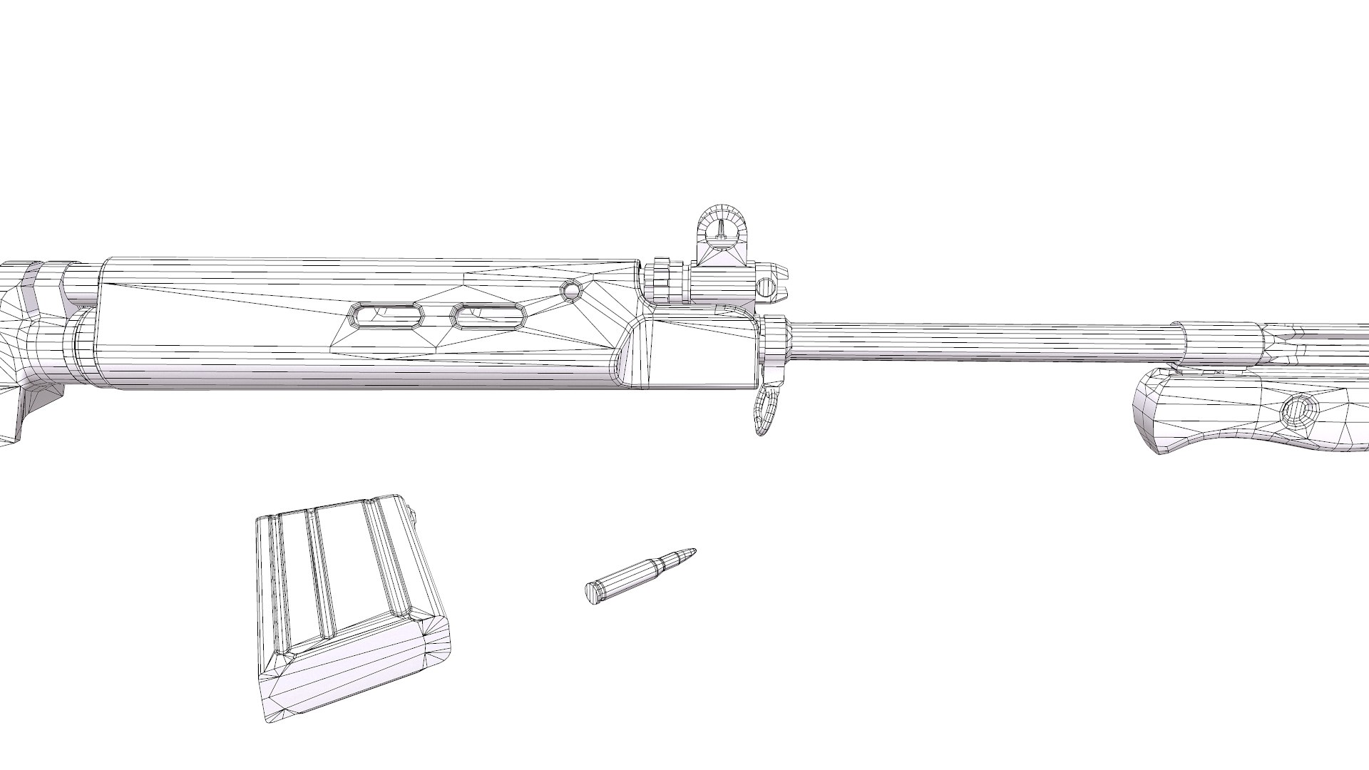 L1A1 SLR Self-Loading Rifle Low-poly PBR Model - TurboSquid 2077786
