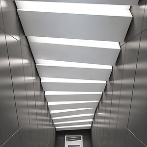3D suspended ceiling light