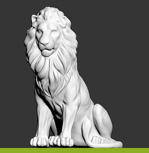 statue lion 3D model