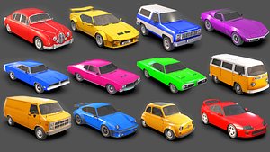 3D Classic Car Pack model