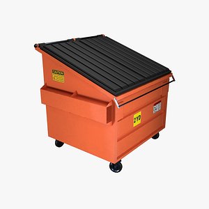 Orange Dumpster 2yard New-Dirty