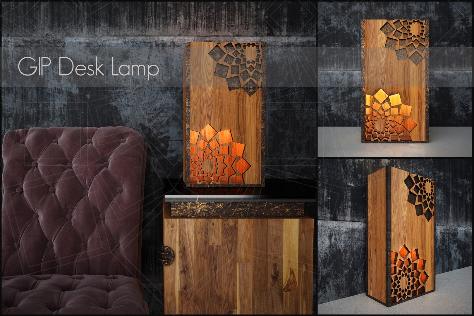 3d Geometric Islamic Pattern Desk Lamp