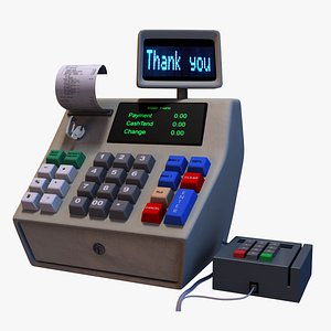 cartoon cash register 3D