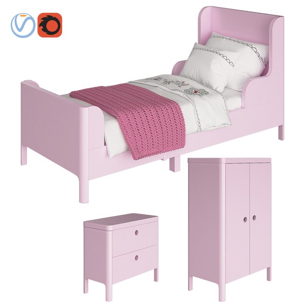 Modelo 3d Ikea BUSUNGE Rosa Claro TurboSquid 1335048