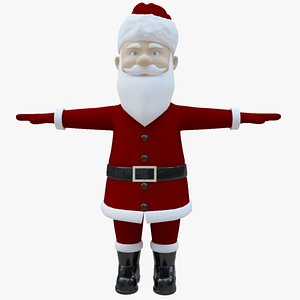 cartoon santa claus father christmas 3D