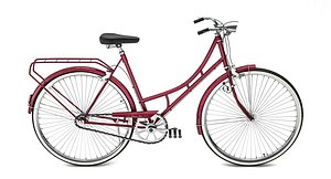 3D classic red bike