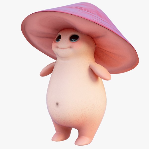 Mushroom Cartoon Character 3D