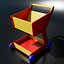 3D Kids Shopping Cart model