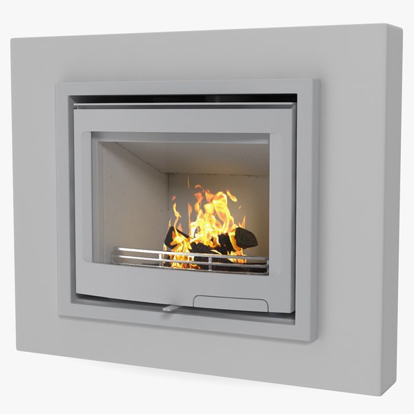 3D model fireplace insert generic