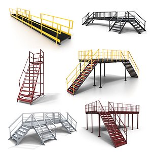 Industrial Stairs and Platform Collection model