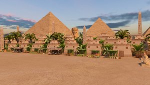 3D model Egyptian Market - Sphinx - Pyramids