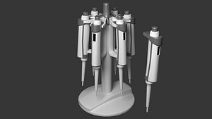 3D laboratory pipette filler model