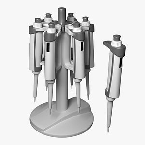 3D laboratory pipette filler model