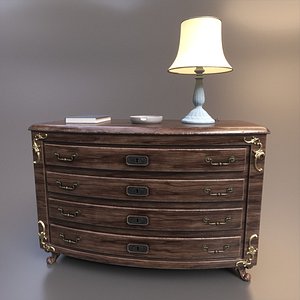 Vintage Wooden Dresser Cabinet model