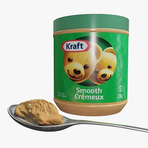 Kraft Peanut butter Photorealistic Low Poly PBR - 3D Model