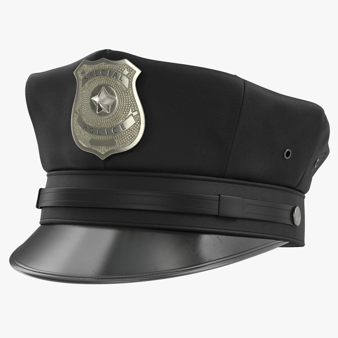 Special Police Hat 3D model preview
