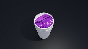 3D Lean Double Cup with 4K Textures Low-poly