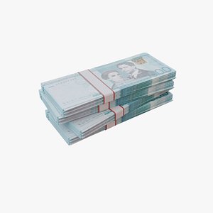 3D model 500 Dominican Peso DOP