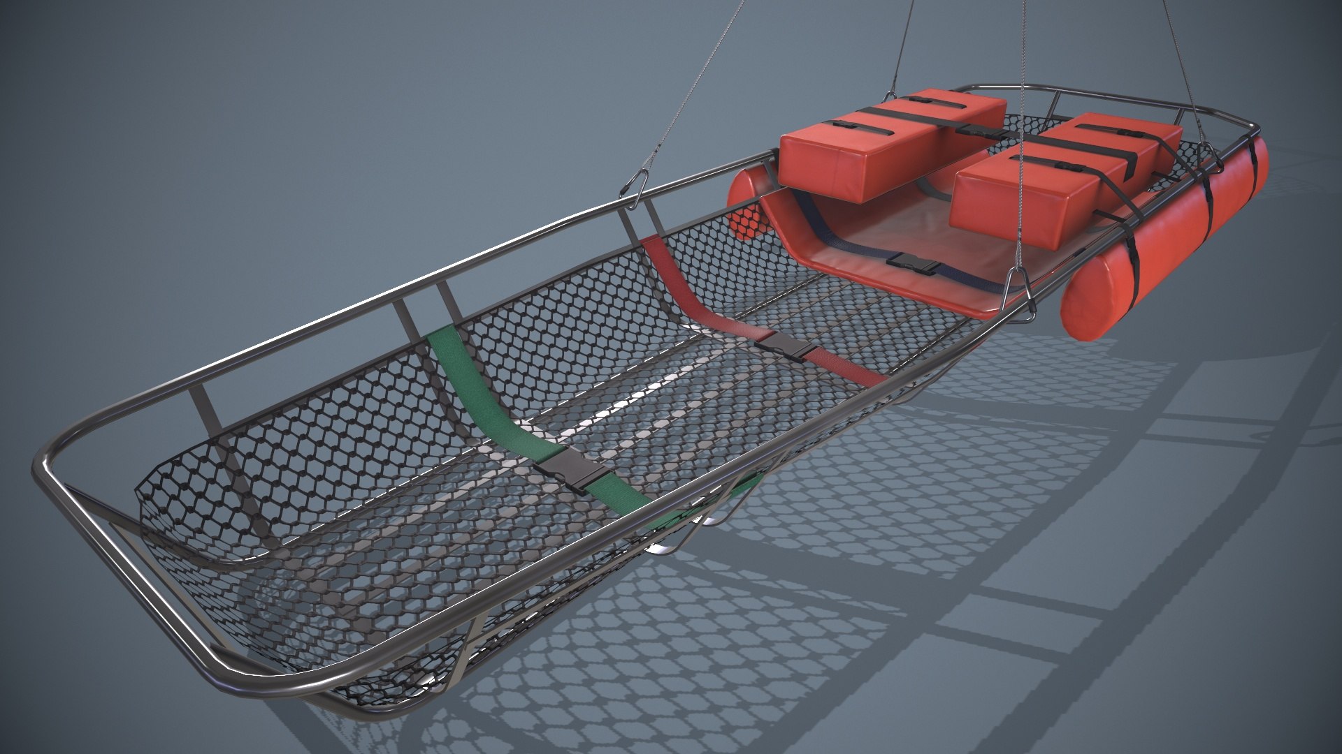 3D Helicopter Rescue Litter Model TurboSquid 1997622