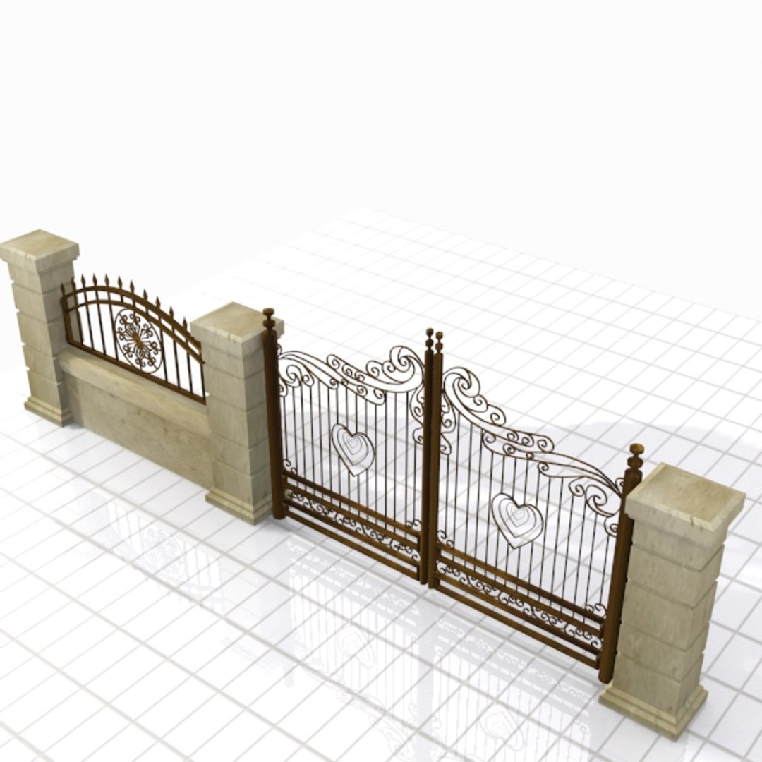 3ds wrought iron gate