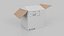 Trio de proporções quadradas de caixa de papelão branca – montado e personalizável