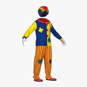 clown suit wig fur 3D model