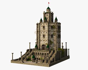 Fantasy Ancient Tower Castle 3D