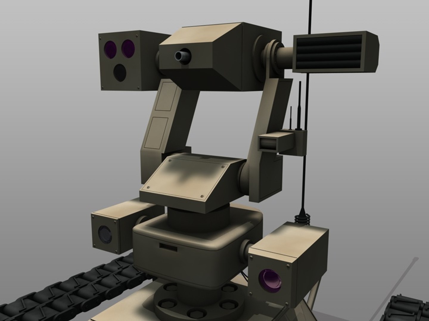 Armed Autonomous Remote Rover 3d Model