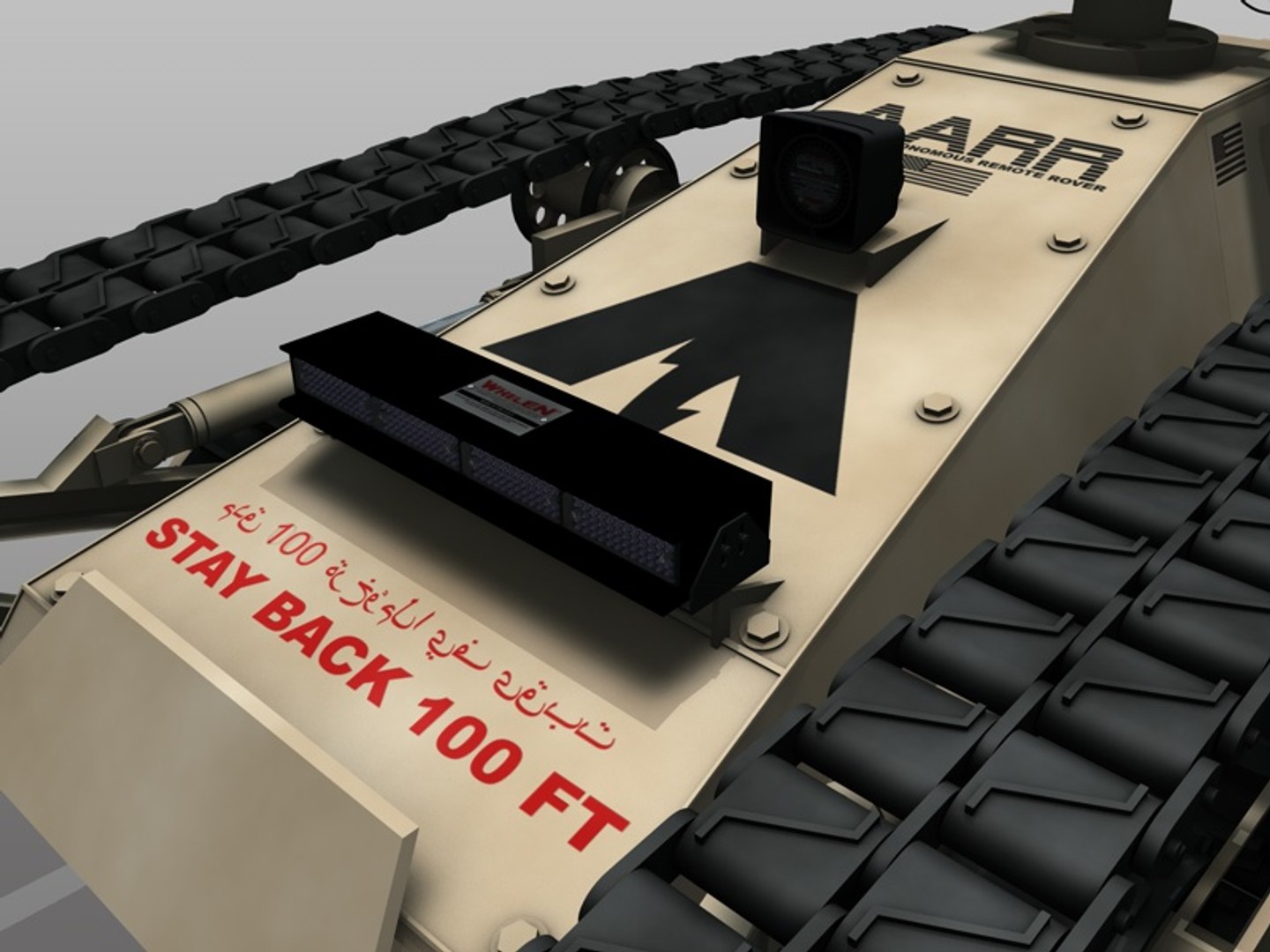Armed Autonomous Remote Rover 3d Model