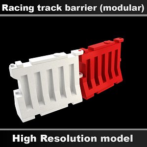 Race track barrier modular vray