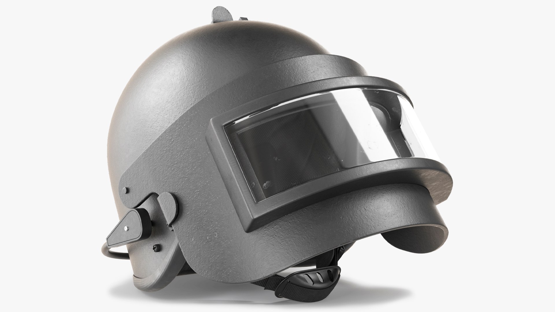 Ballistic Protective Helmet With Visor Black 3D model preview