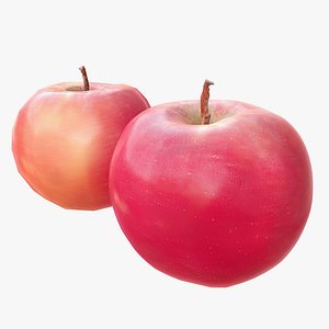 3d big red apple scanned