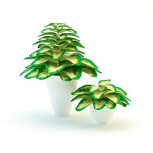 3d forest flowers plants model