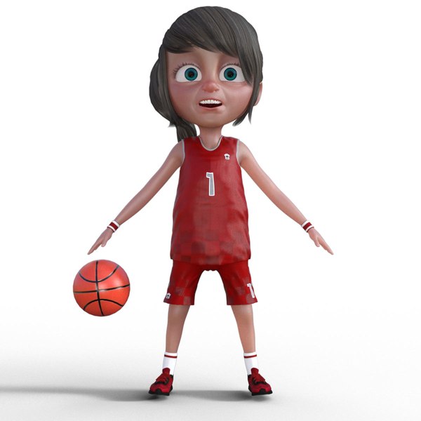 3D 3D Cartoon Basketball Player Girl model