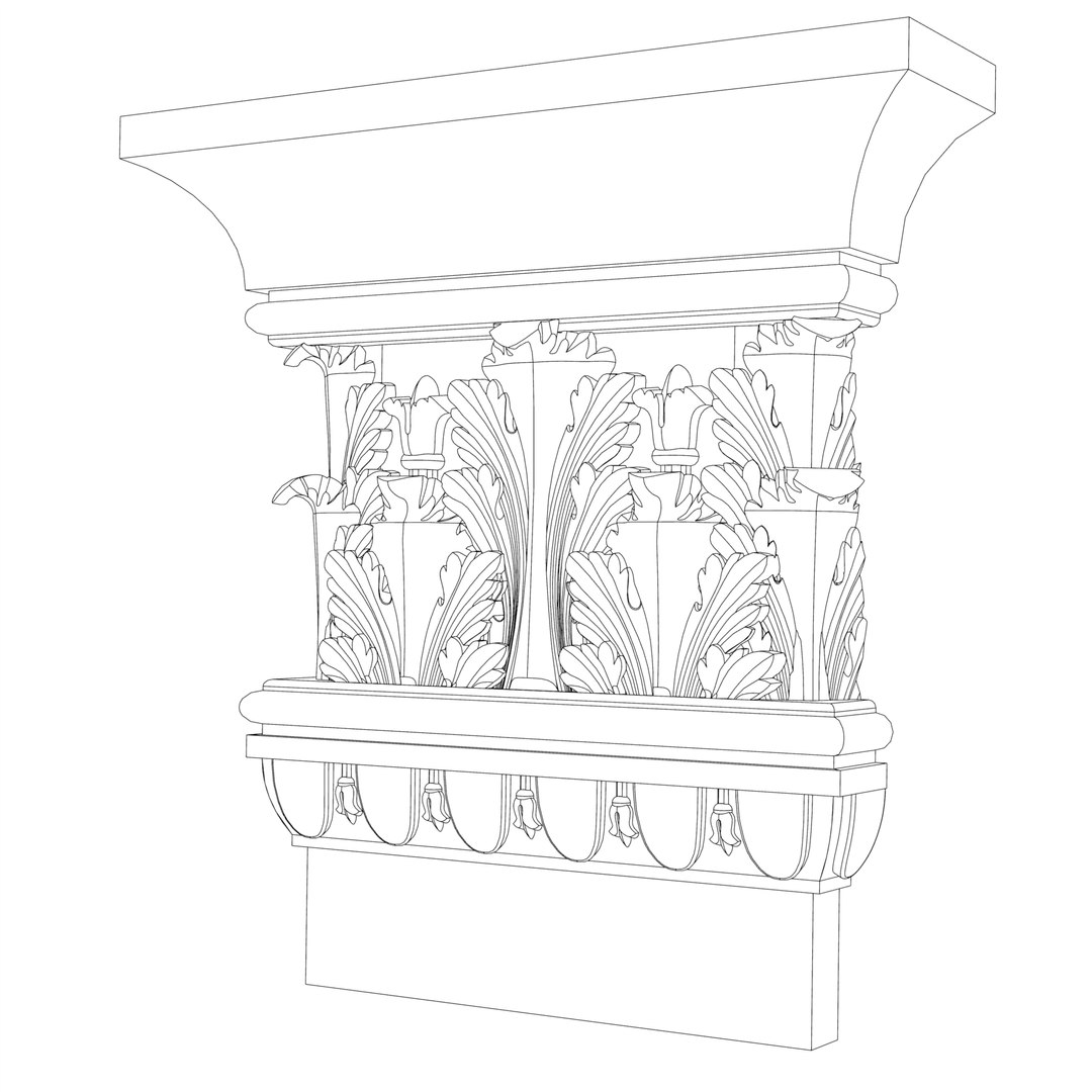3D Column Capital 005 310x300x70 Model - TurboSquid 1873257