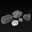 assorted rocks 3d model