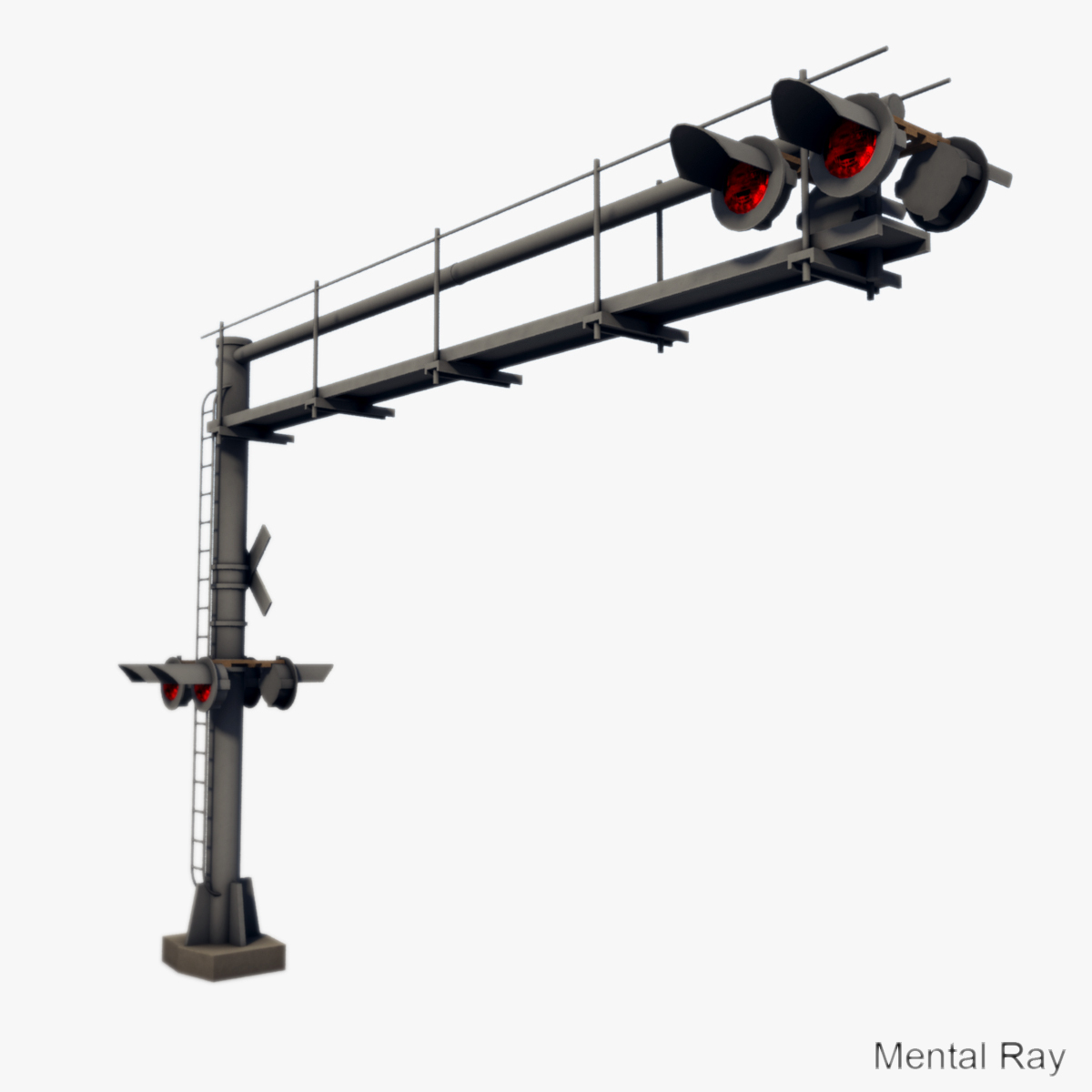 3d Railroad Crossing Signal