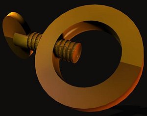 thumb screw thumbscrew 3d 3ds