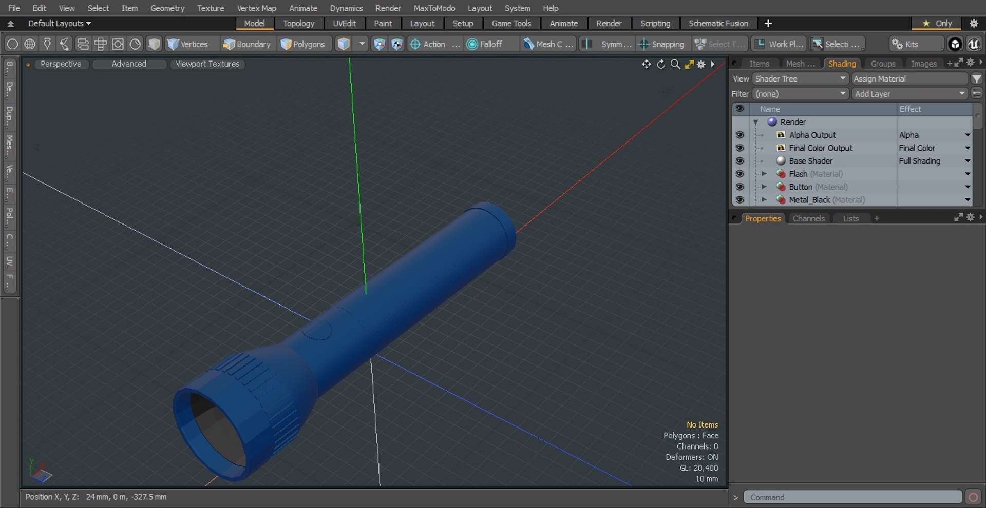 3D Blue Metal Police Flashlight Model - TurboSquid 2148543