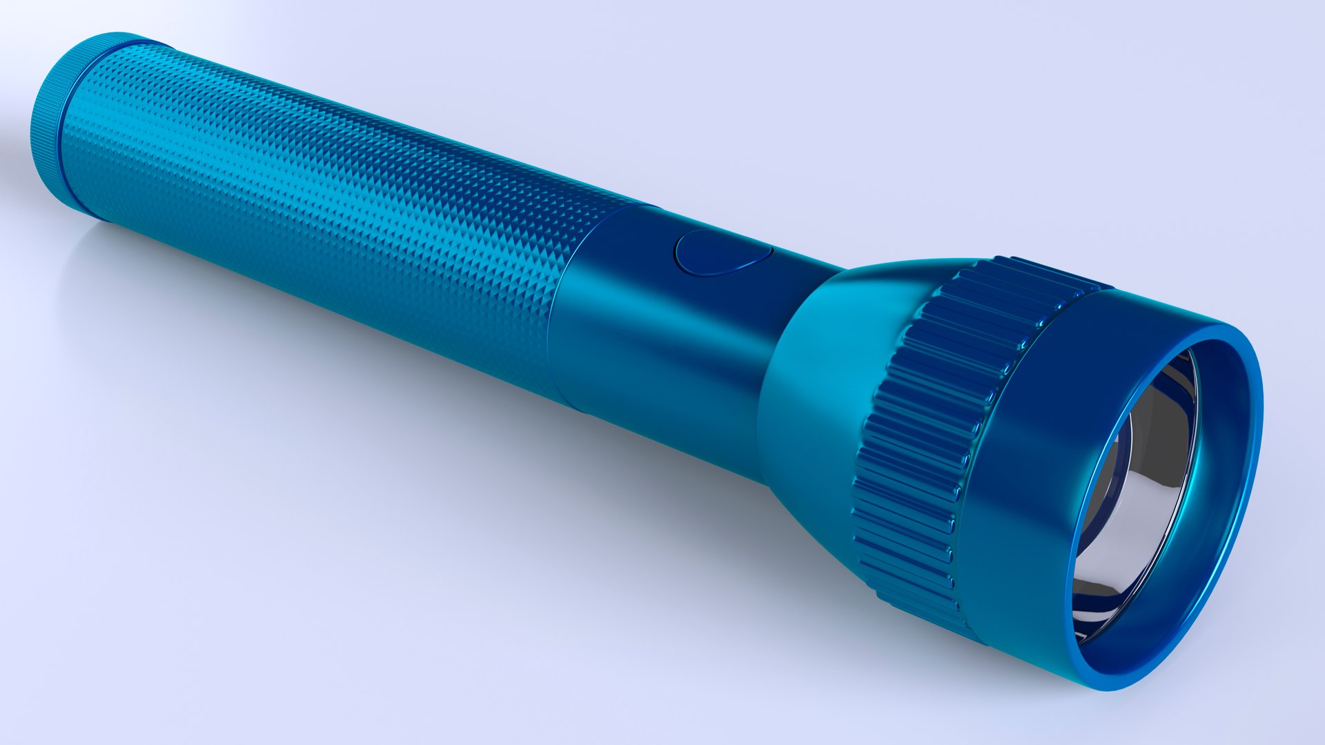 3D Blue Metal Police Flashlight Model - TurboSquid 2148543